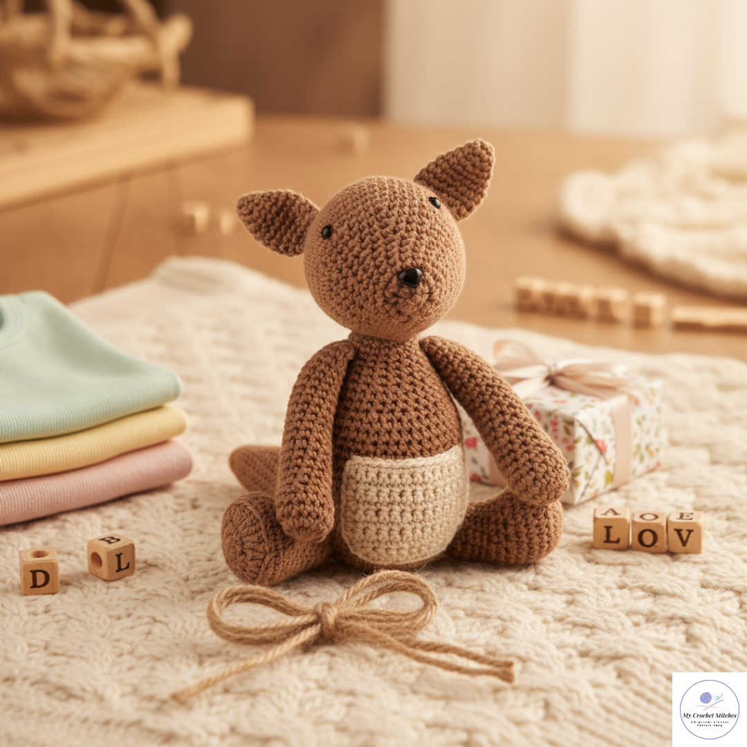 🦘 Kikiroo the Kangaroo - Crochet Pattern