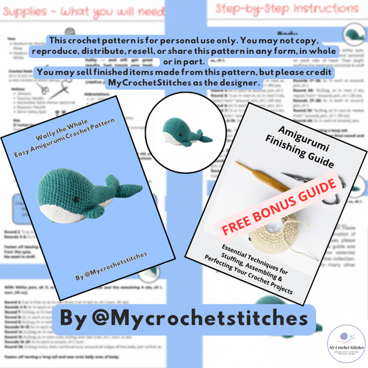 🐋Wally the Whale - Crochet Pattern