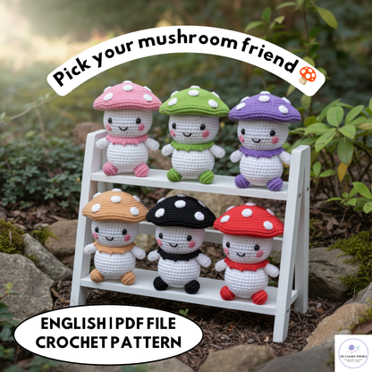 🍄 Mini Mushroom Guy – ⭐ Loved by crochet beginners