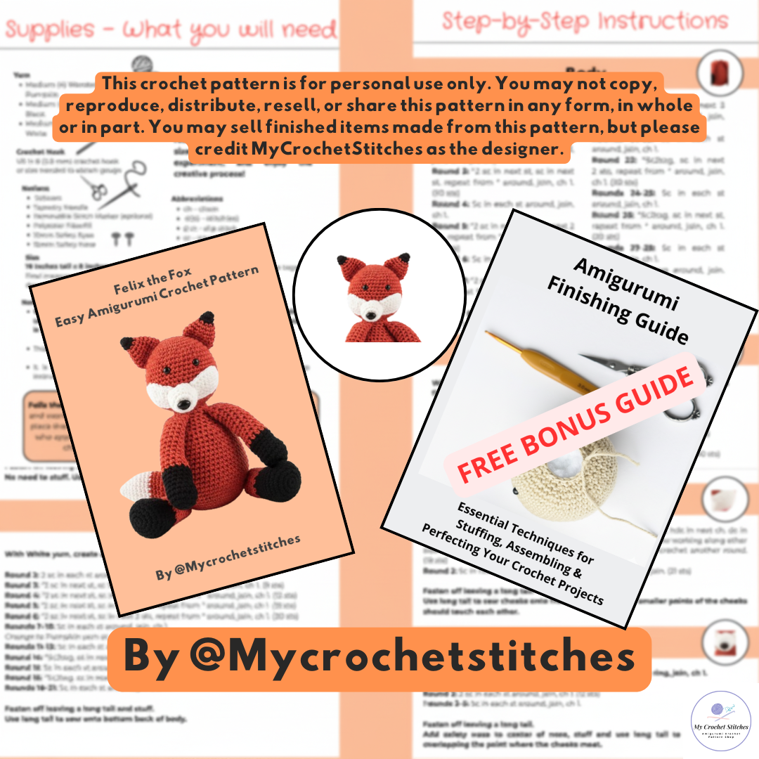 🦊Felix the Fox - Crochet Pattern