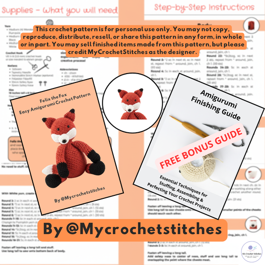 🦊Felix the Fox - Crochet Pattern