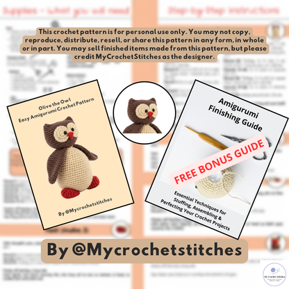 🦉 Olive the Owl - Crochet Pattern