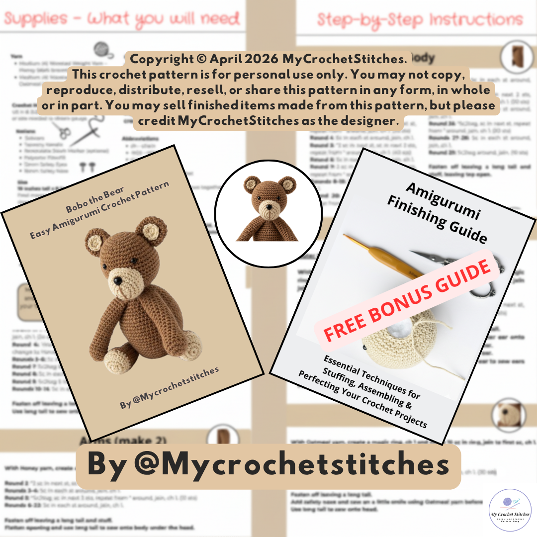 🧸Bobo the Bear - Crochet Pattern
