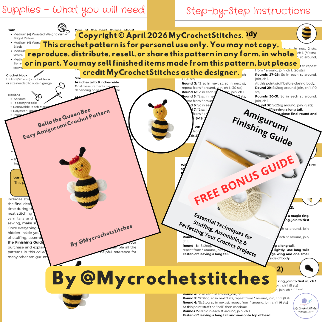 🐝 Bella the Queen Bee - Crochet Pattern