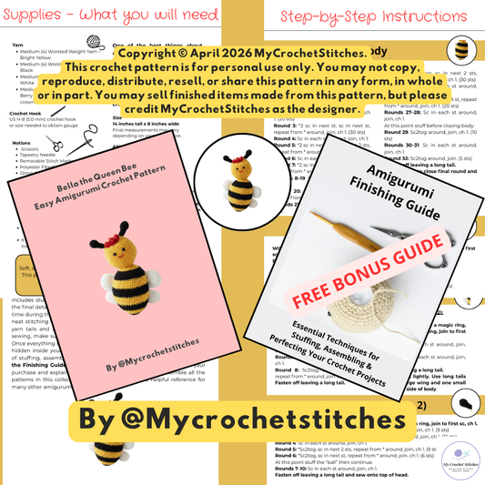 🐝 Bella the Queen Bee - Crochet Pattern