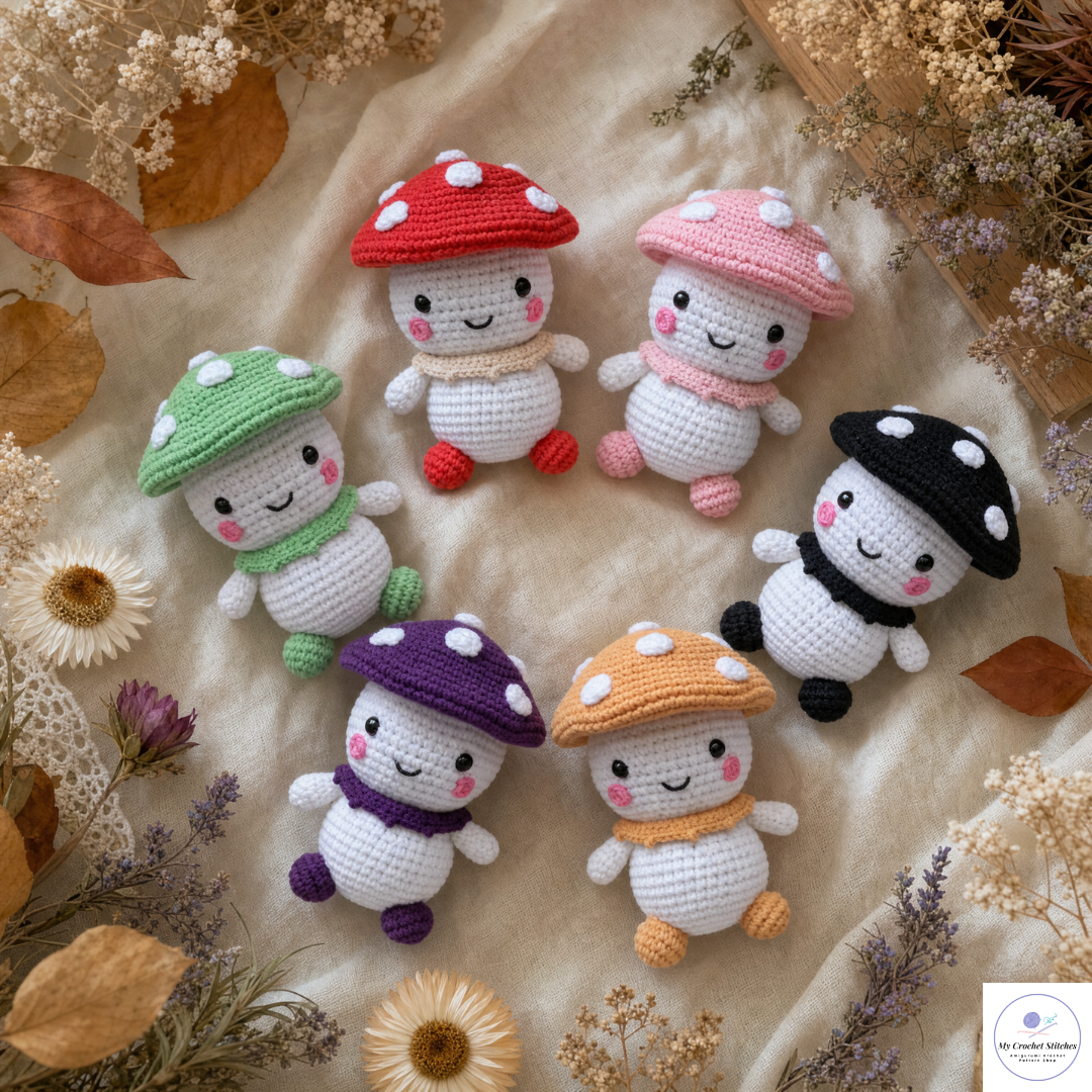 🍄 Mini Mushroom Guy – ⭐ Loved by crochet beginners