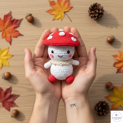 🍄 Mini Mushroom Guy – ⭐ Loved by crochet beginners