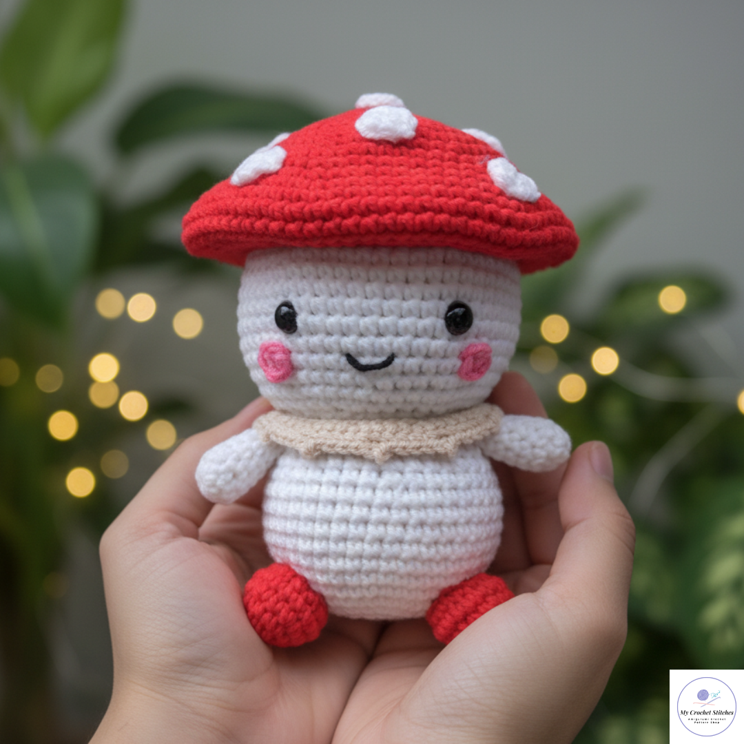 🍄 Mini Mushroom Guy – Amigurumi Crochet Pattern PDF – My Crochet Stitches