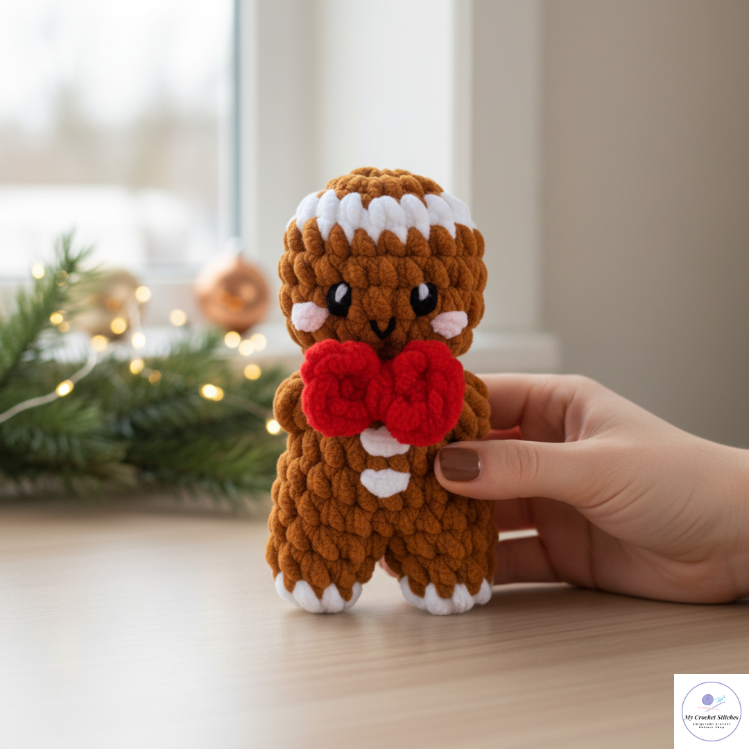 🍪 Mini Gingerbread Duo – Amigurumi Crochet Pattern PDF – My Crochet Stitches