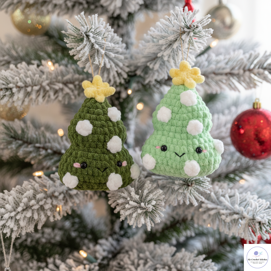 🎄 Mini Christmas Tree Plush – Amigurumi Crochet Pattern PDF – My Crochet Stitches