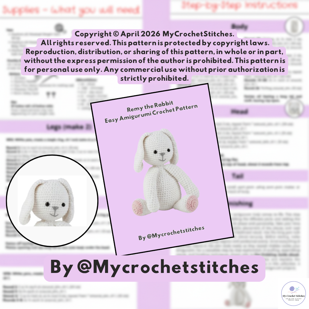 🐰Remy the Rabbit - Crochet Pattern