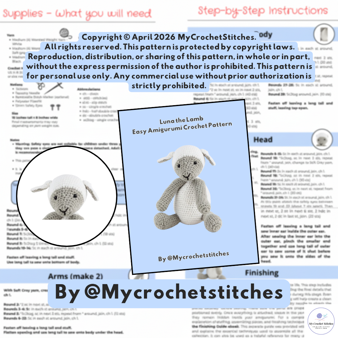 🐑Luna the Lamb - Crochet Pattern