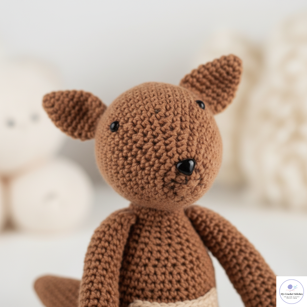 🦘 Kikiroo the Kangaroo - Crochet Pattern