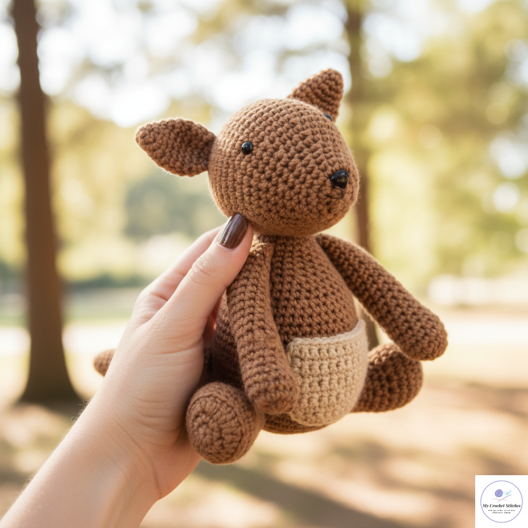 🦘 Kikiroo the Kangaroo - Crochet Pattern