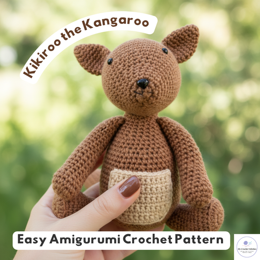 🦘 Kikiroo the Kangaroo - Crochet Pattern