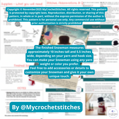 🎄Christmas Amigurumi Crochet Pattern Bundle PDF – ☃️Snowman & 🍪Gingerbread Duo
