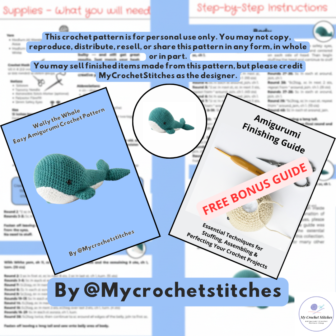 🐋Wally the Whale - Crochet Pattern