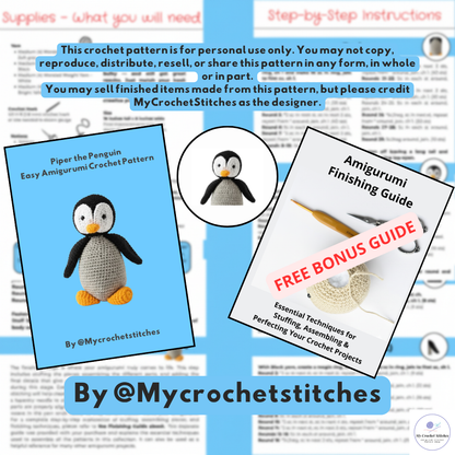 🐧 Piper the Penguin - Crochet Pattern