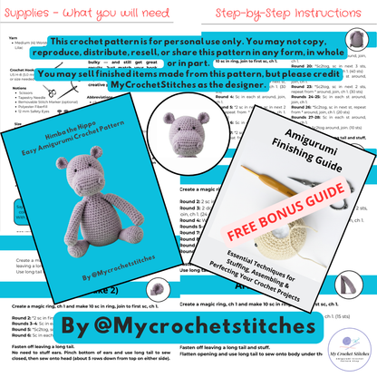 🦛Himba the Hippo - Crochet Pattern
