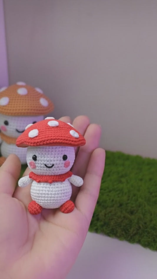 🍄 Mini Mushroom Guy – ⭐ Loved by crochet beginners